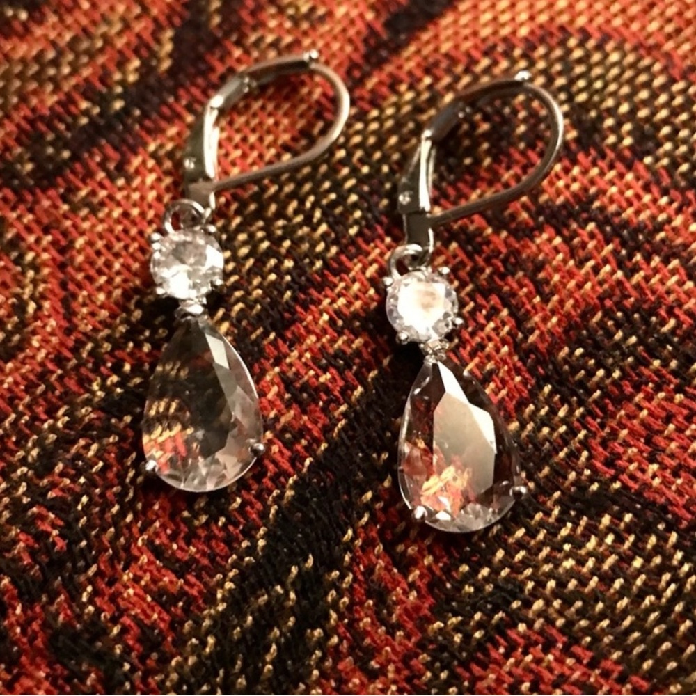 Simple Crystal Dangle Earrings
